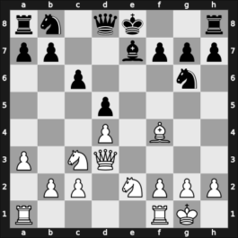 1957 URS Ch, semi final – Round 1 – Baile Gonzalez, Abril – 1/2-1/2 – Bagirov, Vladimir – G89