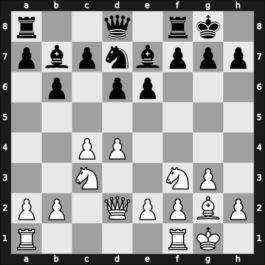 1957 URS-JUG – Round 7 – Bronstein, David I – 1/2-1/2 – Matanovic, Aleksandar – G31