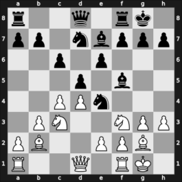 1957 USA Ch Open 58th – Round 5 – Byrne, David – 1-0 – Fuster, Geza – G39