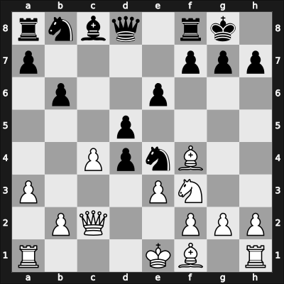 1957 USA Ch Open 58th – Round 6 – Addison, Wiliam G – 1-0 – Bisguier, Arthur B – G42