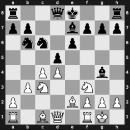 1957 USA Ch Open 58th – Round 7 – Pehnec, B – 0-1 – Santasiere, Anthony – G51