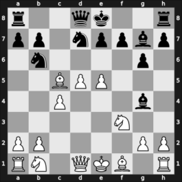 1957 USA Ch Open 58th – Round 8 – Popovych, Orest – 1/2-1/2 – Berliner, Hans – G57