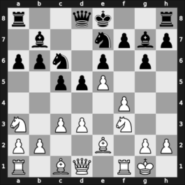 1957 USA Ch Open 58th – Round 8 – Collins, John W – 1/2-1/2 – Santasiere, Anthony – G58