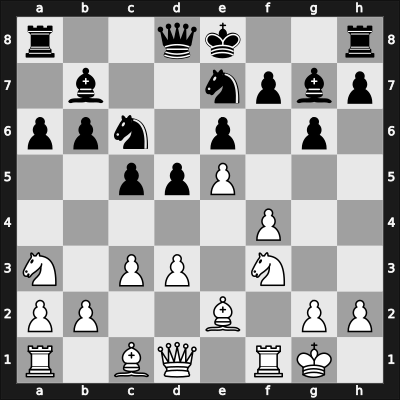 1957 USA Ch Open 58th – Round 8 – Collins, John W – 1/2-1/2 – Santasiere, Anthony – G58