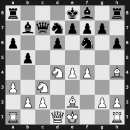 1957 Viborg Jubilaeum – Round 2 – Poulsen, Christian – 1/2-1/2 – Nielsen, Axel – G4