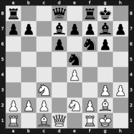 1957 Wageningen zt – Round 16 – Teschner, Rudolf – 1/2-1/2 – Trifunovic, Petar – G48