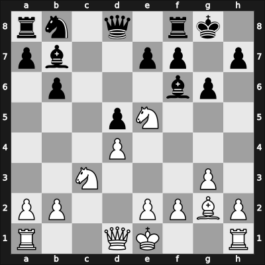 1957 World Championship 21th – Round 17 – Botvinnik, Mikhail – 0-1 – Smyslov, Vladimir – G14