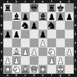 1958 COL Ch – Round 1 – Posada, Jorge M – 1/2-1/2 – Alvarez Martin, Pedro – G3