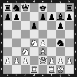 1958 Clare Benedict Cup 05th – Round 2 – Unzicker, Wolfgang – 1/2-1/2 – Euwe, Max – G11