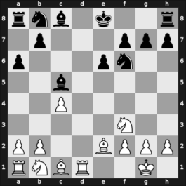 1958 Danmarksmesterskabet – Round 5 – Haahr, Thorkild – 1/2-1/2 – Enevoldsen, Harald – G16