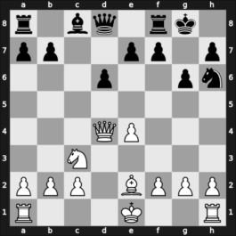 1958 Danmarksmesterskabet – Round 6 – Pedersen, Eigil – 1/2-1/2 – Andersen, Borge – G23