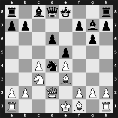 1958 Danmarksmesterskabet – Round 6 – Nielsen, Hartvig – 1/2-1/2 – Lauridsen, Evald – G24