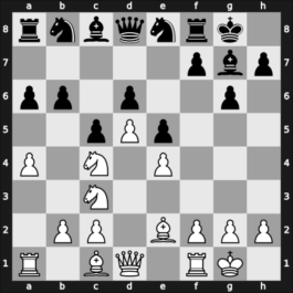 1958 GDR Ch Schkopau GER – Round 6 – Fiensch, Guenter – 1/2-1/2 – Zinn, Lothar – G32