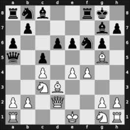 1958 GDR Ch Schkopau GER – Round 12 – Starck, Bodo – 1/2-1/2 – Zirngibl, Albert – G72