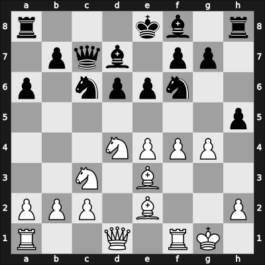 1958 GDR Ch Schkopau GER – Round 14 – Fiensch, Guenter – 1/2-1/2 – Pietzsch, Wolfgang – G85