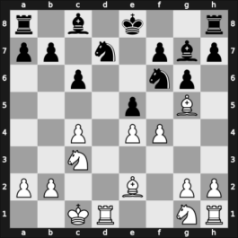 1958 HUN Ch 13th – Round 4 – Kluger, Gyula – 0-1 – Bilek, Istvan – G33
