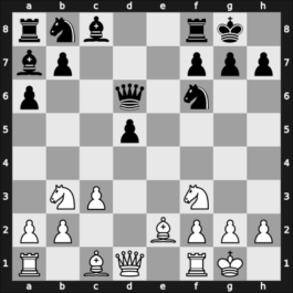 1958 HUN Ch 13th – Round 8 – Kluger, Gyula – 1/2-1/2 – Forintos, Gyozo V – G65