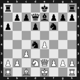 1958 HUN Ch 13th – Round 10 – Varnusz, Egon – 0-1 – Szily, Jozsef – G87