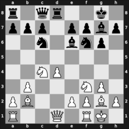 1958 HUN Ch 14th – Round 8 – Barcza, Gedeon – 1/2-1/2 – Honfi, Karoly – G20
