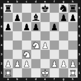 1958 Budapest (HUN Ch 14th) – Round 12 – Kluger, Gyula – 1/2-1/2 – Lengyel, Levente – G29