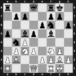 1958 HUN Ch Budapest HUN – Round 2 – Lengyel, Levente – 1/2-1/2 – Florian, Tibor – G10