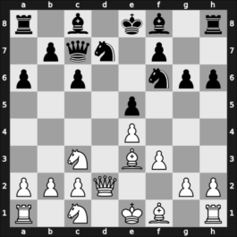 1958 HUN Ch Budapest HUN – Round 7 – Haag, Ervin – 1/2-1/2 – Sandor, Bela – G35