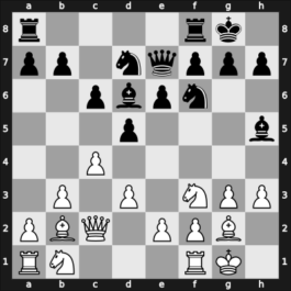 1958 HUN Ch Budapest HUN – Round 9 – Lengyel, Levente – 1/2-1/2 – Flesch, Janos – G43
