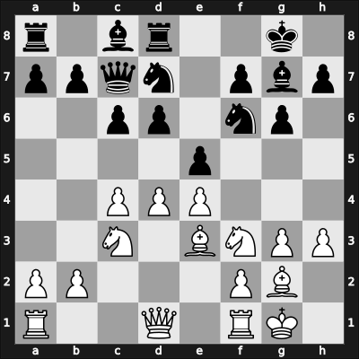 1958 Haifa/Tel Aviv – Round 3 – Dunkelblum, Arthur – 1/2-1/2 – Rosenberg, Arie – G12