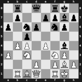 1958 Haifa/Tel Aviv – Round 7 – Blumenfeld, Rudy – 0-1 – Reshevsky, Samuel – G38