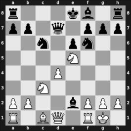 1958 JUG-13ch Sarajevo BIH – Round 17 – Matulovic, Milan – 1/2-1/2 – Trifunovic, Petar – G21