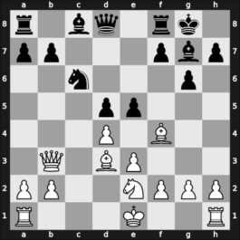 1958 Kienbaum – Round 4 – Fuchs, Reinhart – 1/2-1/2 – Uhlmann, Wolfgang – G10