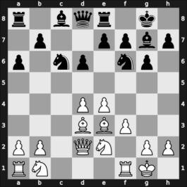 1958 Kiev Ch – Round 5 – Zamikhovsky, Abram – 1/2-1/2 – Nikolaevsky, Yuri V – G23