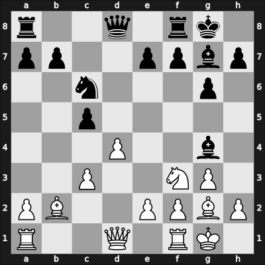1958 Mar del Plata – Round 13 – Foguelman, Alberto – 1/2-1/2 – Panno, Oscar – G96