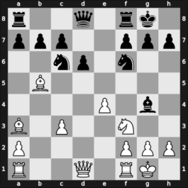 1958 Munich olm fin-A – Round 8 – Penrose, Justin – 0-1 – Smyslov, Vladimir – G46