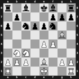 1958 Munich olm fin-B – Round 1 – Pedersen, Eigil – 1/2-1/2 – Van den Berg, Carel B – G5