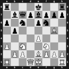 1958 Munich olm prel – Round 8 – Reissman, Paul – 0-1 – Tal, Mikhail – G79