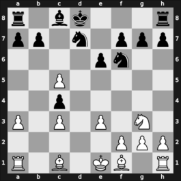 1958 Munich olm prel – Round 8 – Clarke, Peter H – 1/2-1/2 – Bertholdt, Dieter – G176