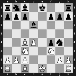 1958 Olympiad Munich GER – Round 5 – Bronstein, David I – 1-0 – Lemoine, Charlotte – G5