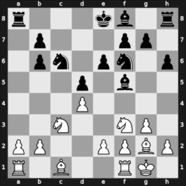 1958 Riga ch-URS – Round 1 – Bronstein, David I – 1-0 – Polugaevsky, Lev – G20