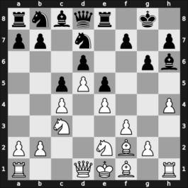 1958 Riga ch-URS – Round 1 – Bronstein, David I – 1-0 – Krogius, Nikolai V – G40