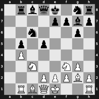 1958 Riga ch-URS – Round 5 – Taimanov, Mark E – 1-0 – Averbakh, Yuri L – G100