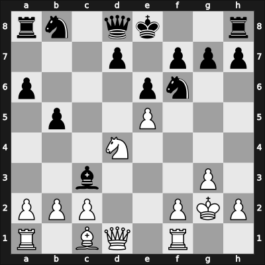 1958 Riga ch-URS – Round 12 – Tal, Mikhail – 1-0 – Taimanov, Mark E – G111