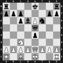1958 Torneo de las Americas 1st – Round 1 – Acosta Cuellar, Juan Martin – 0-1 – Bisguier, Arthur B – G4