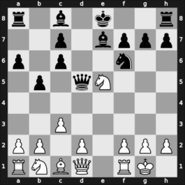 1958 Torneo de las Americas 1st – Round 6 – Cuellar Alfredo – 1/2-1/2 – Ader Hausman, Walter – G33
