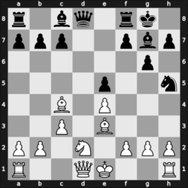 1958 Torneo de las Americas 1st – Round 12 – Bisguier, Arthur B – 0-1 – Najdorf, Miguel – G64