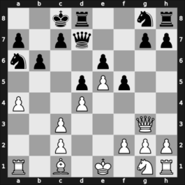 1958 UKR Ch – Round 15 – Shianovsky, Vladislav I – 1/2-1/2 – Sakharov, Yuri N – G71