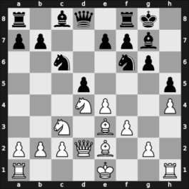 1958 World Championship 22th – Round 9 – Smyslov, Vladimir – 1/2-1/2 – Botvinnik, Mikhail – G8