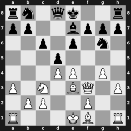 1958 World Championship 22th – Round 19 – Smyslov, Vladimir – 1-0 – Botvinnik, Mikhail – G18