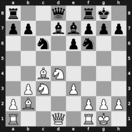 1958 Sarajevo (YUG Ch 13th) – Round 2 – Trifunovic, Petar – 1/2-1/2 – Djurasevic, Bozidar – G8