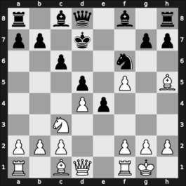 1958 YUG Ch 13th – Round 9 – Dimc, Dragutin – 1-0 – Matulovic, Milan – G53